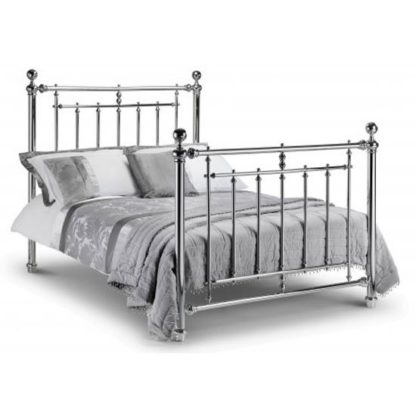 be336d68f5bc3b0632421295c16b9652f5c374511c316ed1c89afa4b0efa8bb4.jpg An Image of Express 135cm Metal Bed In Chrome Finish