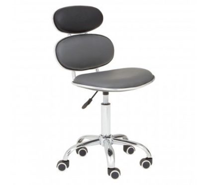 An Image of Netoca Home And Office Leather Chair In Black And Grey
