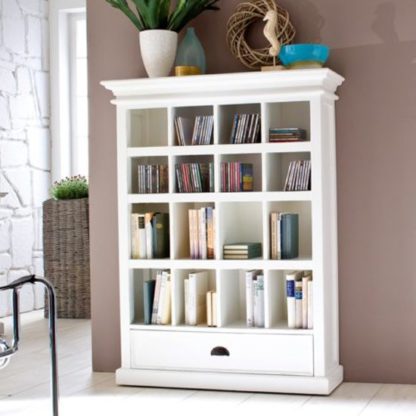 c5f774582af17b132b3dfe28b92fa28f57f08cae18c708052f74187c4140aebc.jpg An Image of Allthorp Medium DVD Storage Stand In Classic White