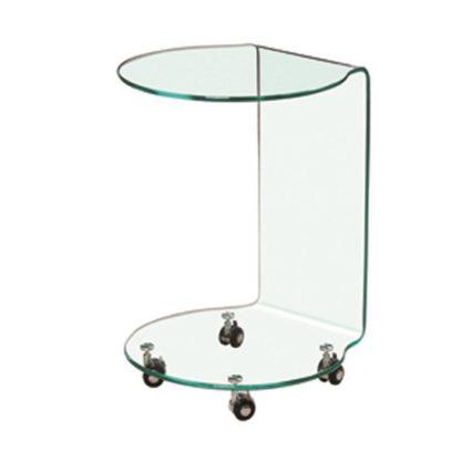 An Image of Azurro Contemporary Glass Lamp Table