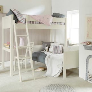 An Image of Pippin Childrens Highsleeper with Sofabed And Corner Desk