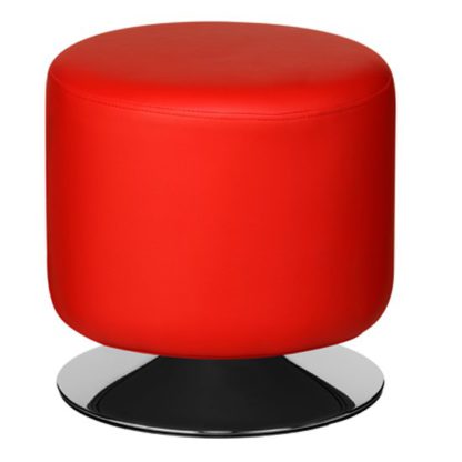 d4677036149c2b1ab099c0711af90e84af2b8d4ea5e380d5dbaaea6bc930036c.jpg An Image of Ceko Faux Leather Cylinder Stool In Red