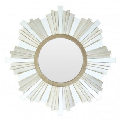 An Image of Sorel Strip Design Wall Mirror In Gold And Champagne Frame