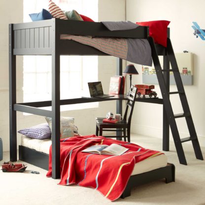 An Image of Pippin Childrens Highsleeper with Futon And Corner Desk