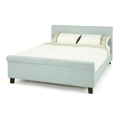 An Image of Hazel Ice Fabric Upholstered Small Double Bed