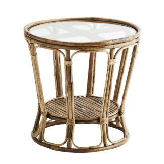 An Image of Two Tier Bamboo Side Table, Natural