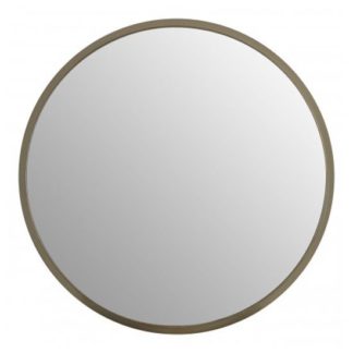 An Image of Athens Large Round Wall Bedroom Mirror In Silver Frame