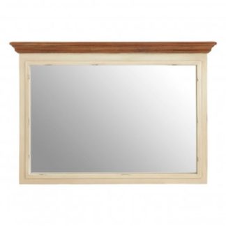 An Image of Virginias Wall Bedroom Mirror In Cream Frame