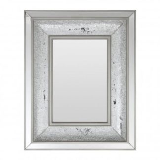 An Image of Wallisian Wall Bedroom Mirror In Antique Silver Frame