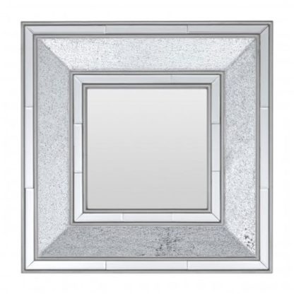 An Image of Wilmer Wall Bedroom Mirror In Antique Silver Frame
