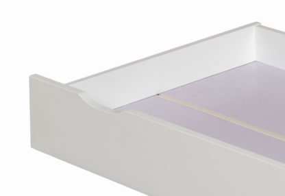 An Image of Zibo White Wooden Under Bed Storage Drawer