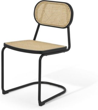 An Image of Leora Dining Chair, Cane & Black