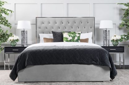 An Image of Lavinia Storage Bed Platinum Grey