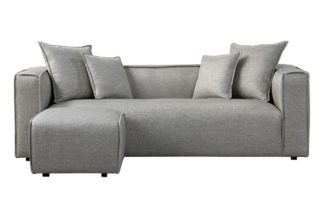 An Image of Max Three Seat Corner Sofa - Silver