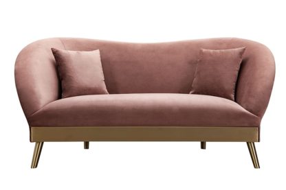 An Image of Lapio Two Seat Sofa - Blush Pink