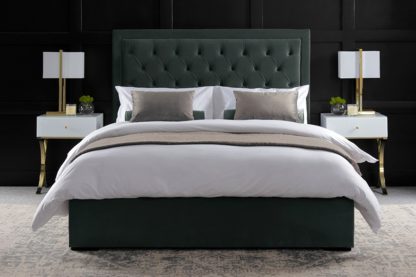 387775768314d5e318d20791437c6e1f262d8273b7f1c58baf36f56bc2e0b13a.jpg An Image of Zeno Upholstered Bed Grey-Blue