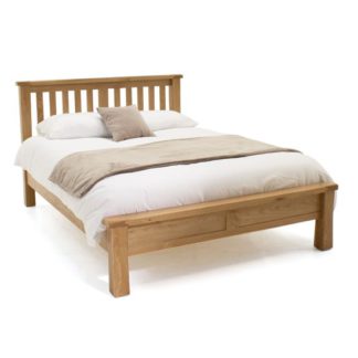 An Image of Brex Low Footboard Wooden Super King Size Bed In Natural