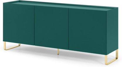 An Image of Lenny Painted Sideboard, Green & Brass