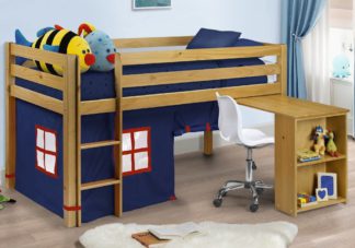 An Image of Mid Sleeper 3ft Single Kids Storage Desk Bed