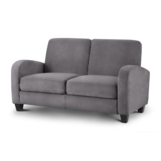 An Image of Vivo Grey Fabric 2 Seater Sofa