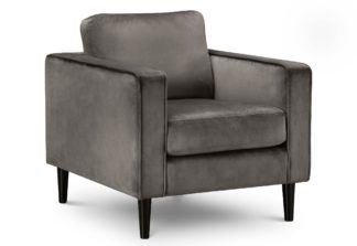 An Image of Hayward Grey Velvet Fabric Chair