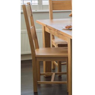 An Image of Brex Wooden Dining Chair In Natural