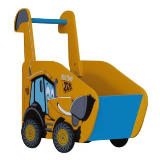 An Image of JCB Yellow Children's Digger Push Along Toybox