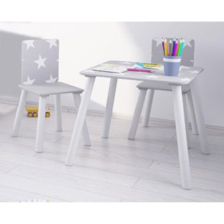 An Image of Star Grey and White Table and Chairs