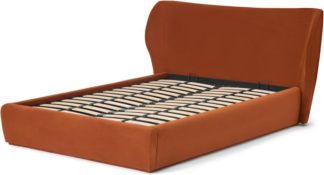 An Image of Topeka King Size Ottoman Storage Bed, Nutmeg Orange