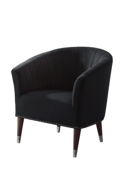 An Image of Bellini Armchair Black Velvet