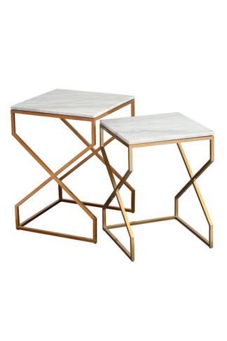 An Image of Alhambra Brass Nesting tables