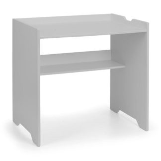 An Image of Pluto Dove Grey Wooden Desk