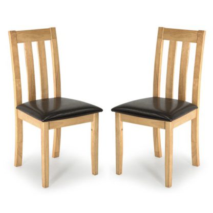 a0ecd50026283e61aab6b1102291a4f8ed7ffadfd03aee31177c2be7b2eb03c6.jpg An Image of Annect Natural Wooden Dining Chairs In Pair
