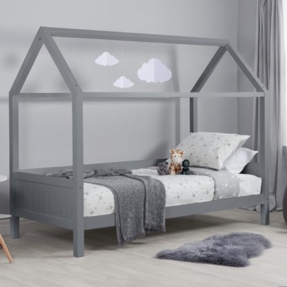 An Image of Home Grey Wooden Treehouse Bed Frame - 3ft Single