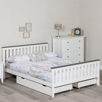 c48f43c323668c51e2dfef264300a97e2a1ac933b2f5a8d42c88b5a518b307f9-3.jpg An Image of Shanghai White and Grey Wooden Bed Frame Only - 4ft Small Double