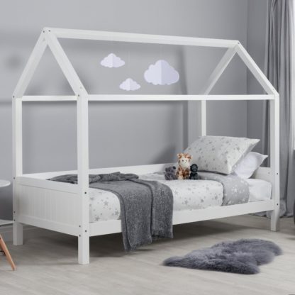 An Image of Home White Wooden Treehouse Bed Frame - 3ft Single