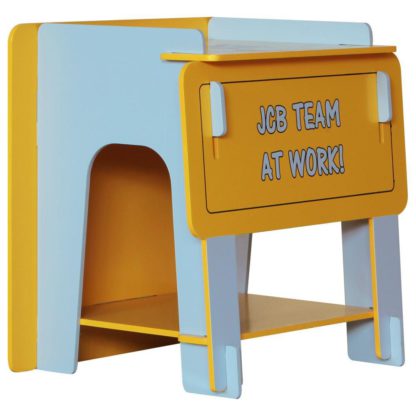 An Image of JCB Yellow Children's Digger Bedside Table