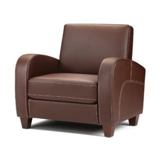 An Image of Vivo Brown Faux Leather Chair