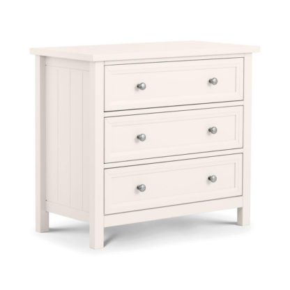 dfbb2a1b7fdf36e0010d890e1af7f025c5fe2a29e013403ac0180dd1c3d35877.jpg An Image of Maine White 3 Drawer Wooden Chest