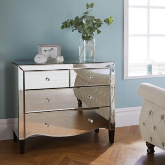 An Image of Palermo Mirrored 2 + 2 Drawer Chest