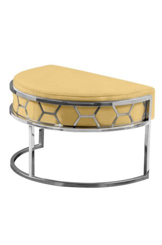 An Image of Alveare Footstool Silver - Ochre