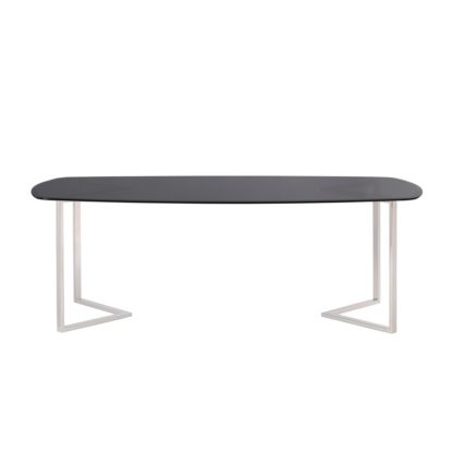 An Image of Chevron Silver Dining Table