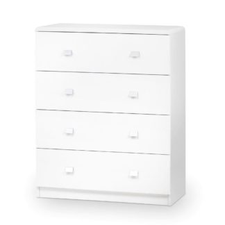 An Image of Apollo White Wooden 4 Drawer Chest