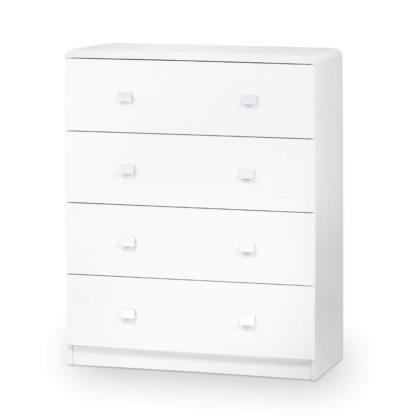 fc9eebd4503de13b89e76c94dd2e44b74176e79c21fa9b0e5fb7cd300446b1d0.jpg An Image of Apollo White Wooden 4 Drawer Chest