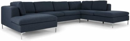 An Image of Monterosso Right Hand Facing Corner Sofa, Storm Blue