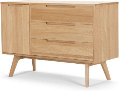 An Image of Jenson Compact Sideboard, Solid Oak