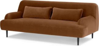 An Image of Giselle 2 Seater Sofa, Cinnamon Velvet
