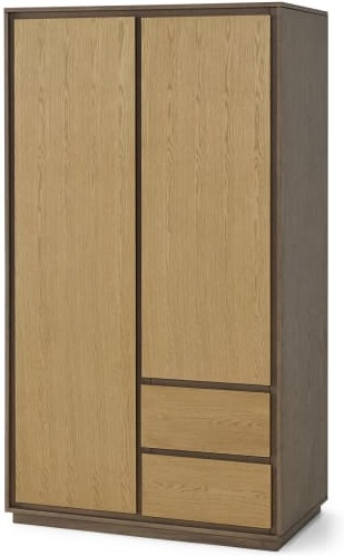 An Image of Arbery Double Wardrobe, Oak Veneer