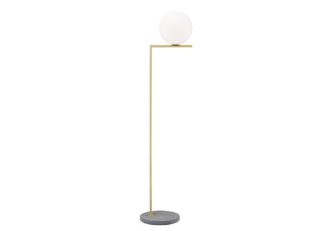 An Image of Flos Ic Outdoor F2 Floor Lamp Brushed Brass