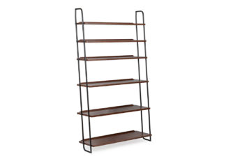 An Image of Heal's Brunel Lean To Wide Shelves Dark Wood